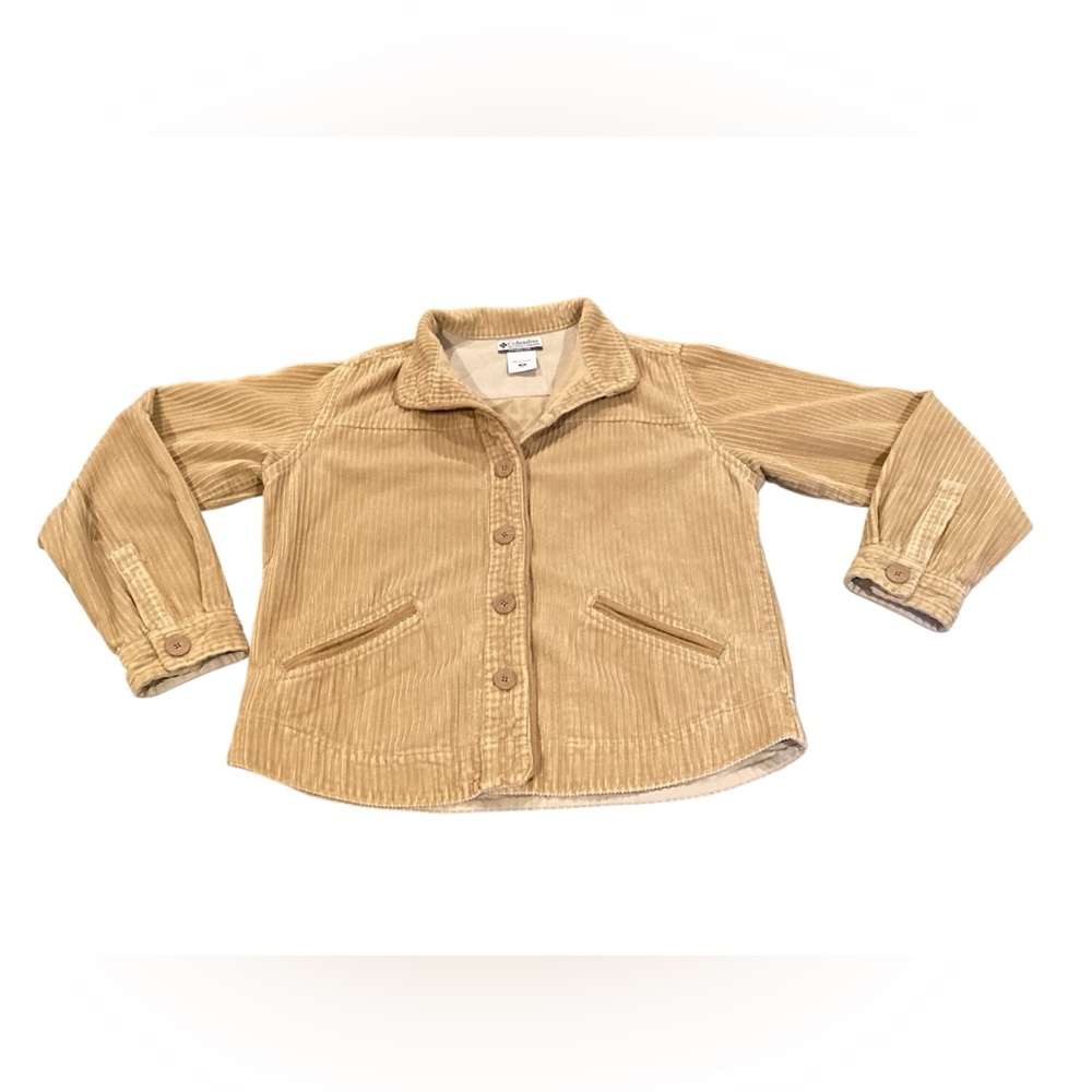 Columbia Women's Corduroy Button Down Tan Jacket Size Medium